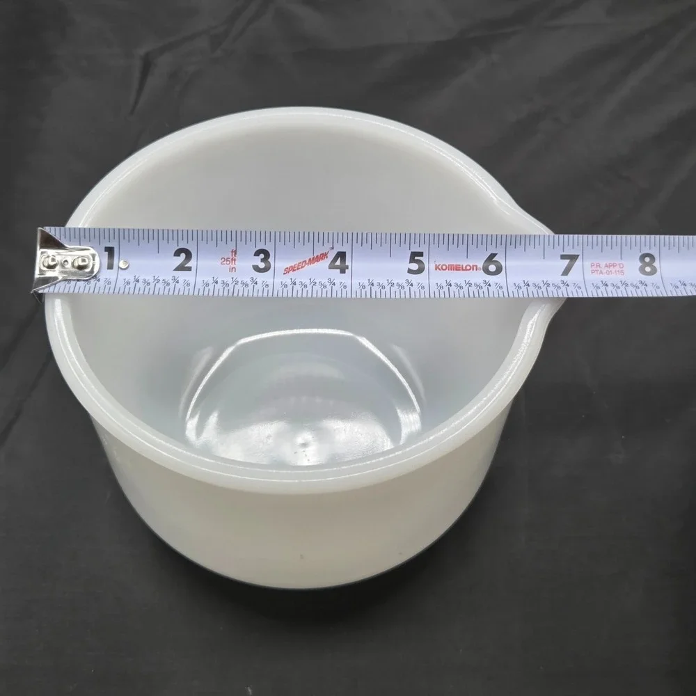Vintage Glasbake Made for Sunbeam 20CJ Large White Milk Glass Mixer Mixing Bowl